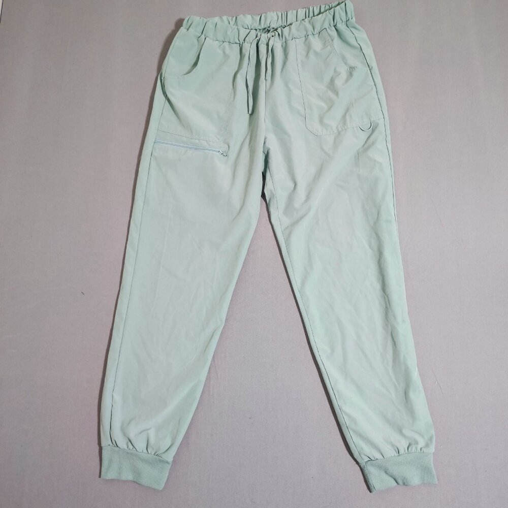 Divine Stretch jogger pants women's size L mint colour lightweight lazy pants